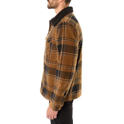 Image showing  Men's Sherpa-Lined Plaid Polarfleece Jacket