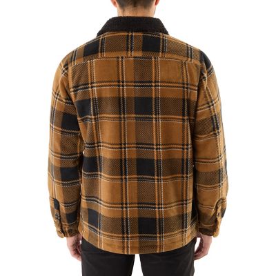 Image showing  Men's Sherpa-Lined Plaid Polarfleece Jacket