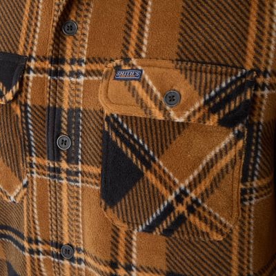 Image showing  Men's Sherpa-Lined Plaid Polarfleece Jacket