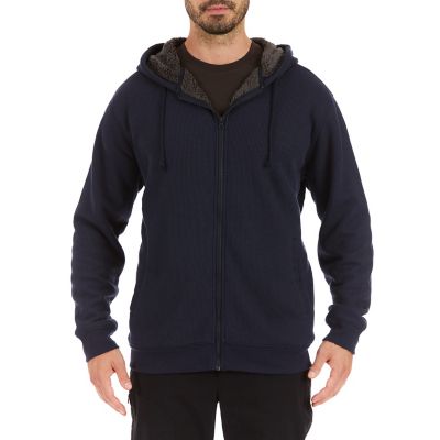 Smith's Workwear Big Men's Sherpa-Bonded Thermal Knit Hooded Jacket