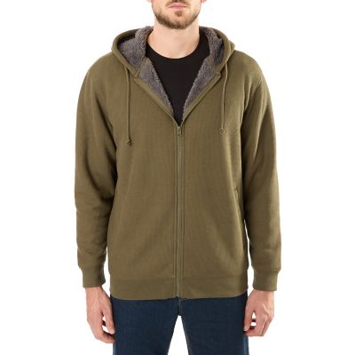 Smith's Workwear Big Men's Sherpa-Bonded Thermal Knit Hooded Jacket