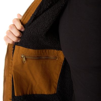 Image showing  Sherpa-Lined Duck Canvas Hooded Jacket