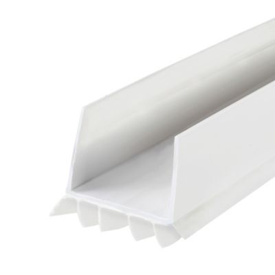 Image showing  1-3/4 in. x 2 in. x 36 in. Vinyl Easy Install DENY Slide-on Under Door Seal, White