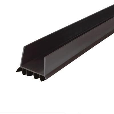 M-D Building Products 1-3/4 in. x 2 in. x 36 in. Vinyl Easy Install DENY Slide-on Under Door Seal, Brown