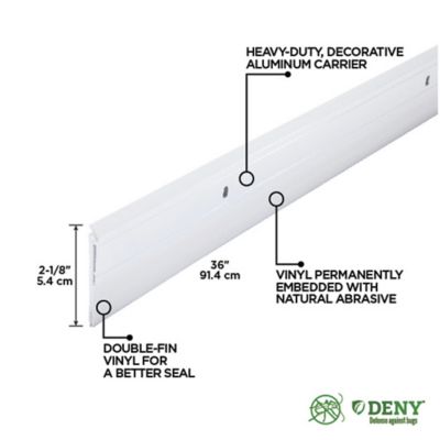 Image showing  2-1/8 in. x 1/4 in. x 36 in. Aluminum DENY Heavy-Duty Door Sweep, 40715