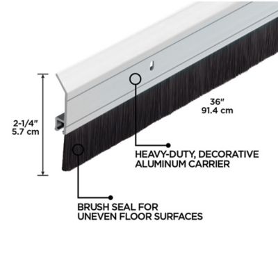 Image showing  2-1/4 in. x 1/4 in. x 36 in. Vinyl Brush Door Sweep