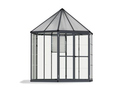 Canopia by Palram 7 ft. L x 8 ft. W Gray Oasis Hex Greenhouse