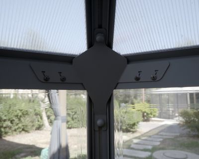 Image showing 6 th Canopia by Palram 7 L x 8 W ft. Gray Oasis Hex Greenhouse