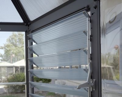 Image showing 7 th Canopia by Palram 7 L x 8 W ft. Gray Oasis Hex Greenhouse