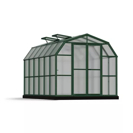 Canopia by Palram Grand Gardener 8 ft L x 12 ft W Green Double Wall Greenhouse Hobby Greenhouses