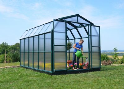Image showing  8 L x 12 W ft. Green Grand Gardener Twin Wall Greenhouse