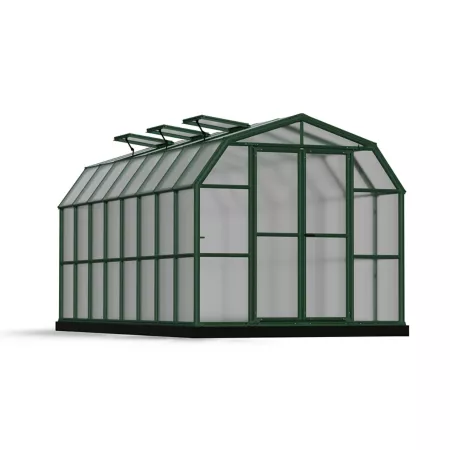 Canopia by Palram Grand Gardener 8 ft L x 16 ft W Green Double Wall Greenhouse Hobby Greenhouses