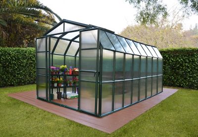 Image showing  8 L x 16 W ft. Green Grand Gardener Twin Wall Greenhouse