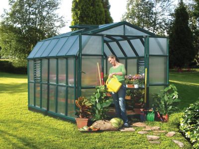 Image showing  8 L x 12 W ft. Green Prestige Twin Wall Greenhouse