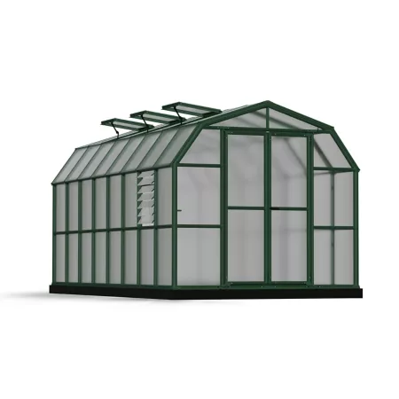 Canopia by Palram 8 ft Long x 16 ft Wide Prestige Green Double Wall Greenhouse Hobby Greenhouses