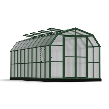 Canopia by Palram 8 ft Long x 20 ft Wide Prestige Green Double Wall Greenhouse Hobby Greenhouses