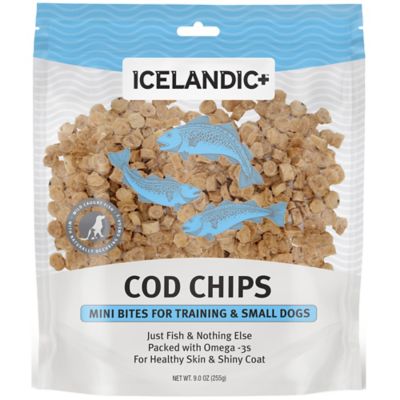 Icelandic+ Mini Fish Chips: Cod 9 oz. - Dog Treats