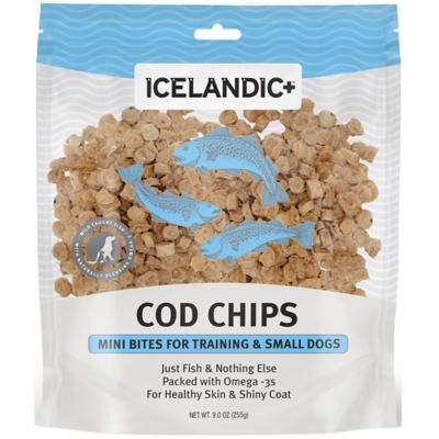Icelandic+ Cod Mini Fish Chips Dog Treats, 9 oz.