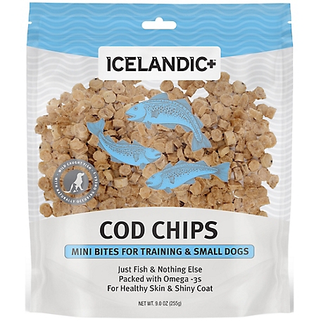 Icelandic+ Cod Mini Fish Chips Dog Treats, 9 oz.
