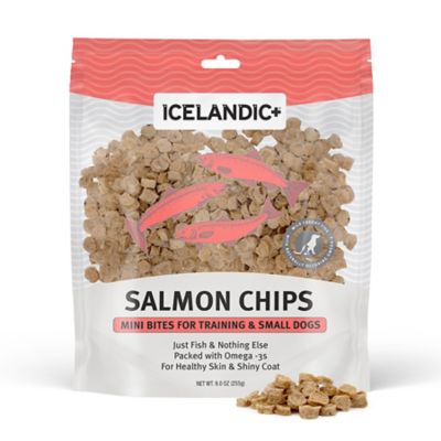 Icelandic+ Salmon Flavor Mini Fish Chips Dog Treats, 9 oz.