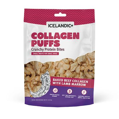 Icelandic+ Baked Beef Collagen with Lamb Marrow Puffs Dog Treats, 1.3 oz.