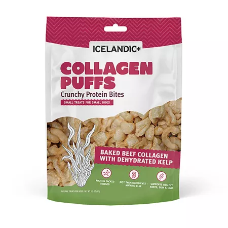 Icelandic Baked Beef Collagen + with Dehydrated Kelp Collagen Dog Treats 1.3 oz. Dog Soft & Chewy Treats