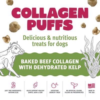 Image showing  Baked Beef Collagen with Dehydrated Kelp Collagen Puffs Dog Treats, 1.3 oz.