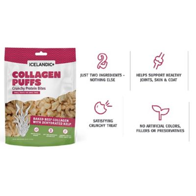 Image showing  Baked Beef Collagen with Dehydrated Kelp Collagen Puffs Dog Treats, 1.3 oz.