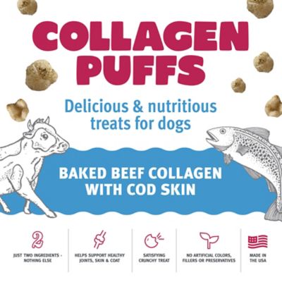 Image showing  Baked Beef Collagen with Cod Skin Puffs Dog Treats, 1.3 oz.