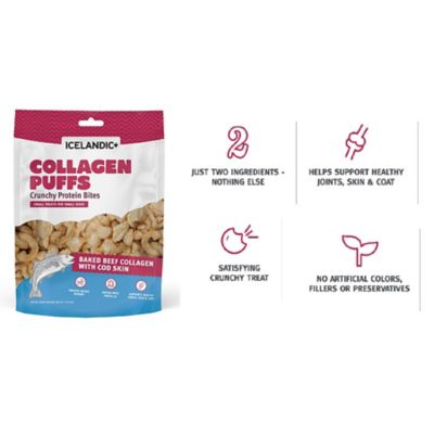 Image showing  Baked Beef Collagen with Cod Skin Puffs Dog Treats, 1.3 oz.