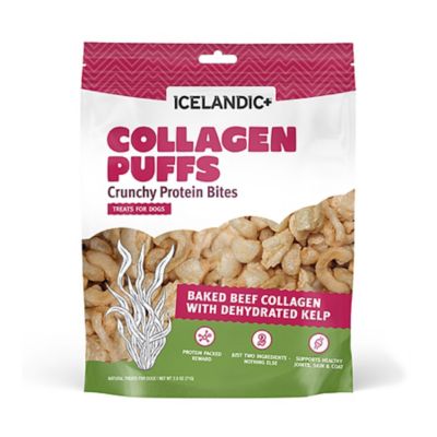 Icelandic+ Baked Beef Collagen with Dehydrated Kelp Puffs Dog Treats, 2.5 oz.