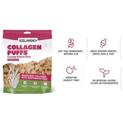 Image showing  Baked Beef Collagen with Dehydrated Kelp Puffs Dog Treats, 2.5 oz.