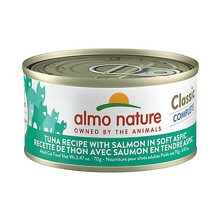 Almo Nature Classic Complete Cat 12 Pack: Tuna Recipe with Salmon In Soft Aspic