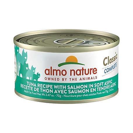 Almo Nature Classic Complete Cat Food Tuna Recipe with Salmon In Soft Aspic, 12-Pack