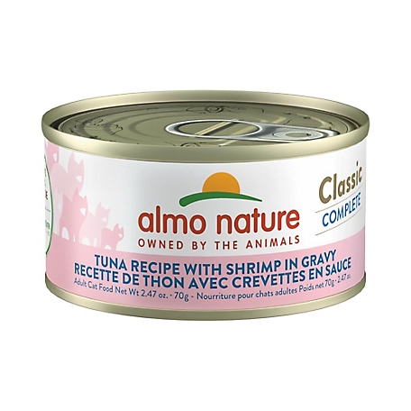 Almo Nature Classic Complete Cat 12 Pack: Tuna Recipe with Shrimp In Gravy