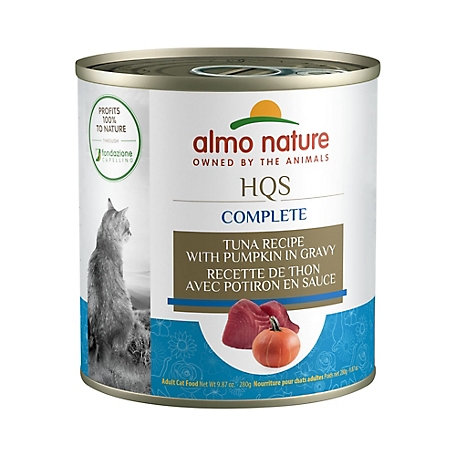 Almo Nature HQS Complete Cat 12 Pack: Tuna Recipe with Pumpkin In Gravy, 1801