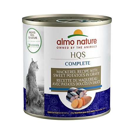 Almo Nature HQS Complete Cat 12 Pack: Mackerel Recipe with Potatoes In Gravy