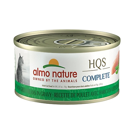 Almo Nature HQS Complete Cat 12 Pack: Chicken Recipe with Green Beans In Gravy