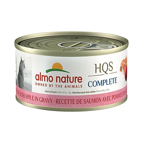 Almo Nature HQS Complete Cat 12 Pack: Salmon Recipe with Apple In Gravy