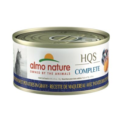 Almo Nature HQS Complete Cat 12 Pack: Mackerel Recipe with Potato In Gravy