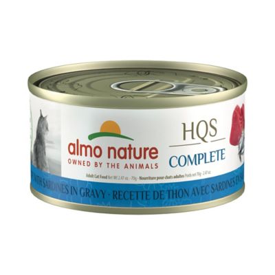 Almo Nature HQS Complete Cat 12 Pack: Tuna Recipe with Sardines In Gravy