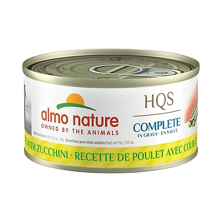 Almo Nature HQS Complete Cat 12 Pack: Chicken Recipe with Zucchini In Gravy
