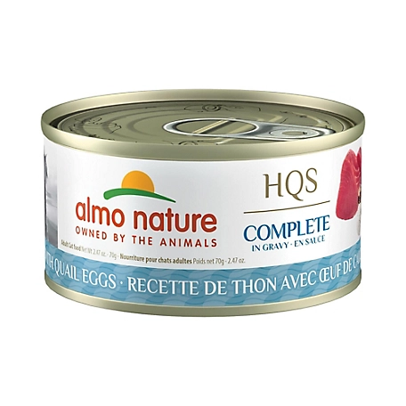 Almo Nature HQS Complete Cat 12 Pack: Tuna Recipe with Quail Eggs In Gravy