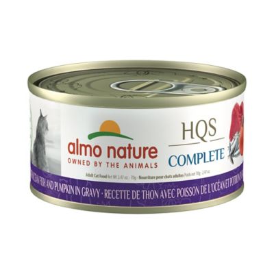 Almo Nature HQS Complete Cat 12 Pack: Tuna Recipe with Fish & Pumpkin In Gravy