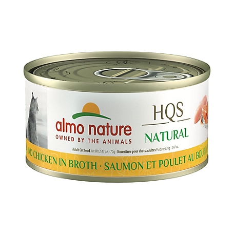 Almo Nature HQS Natural Cat 24 Pack: Salmon & Chicken In Broth