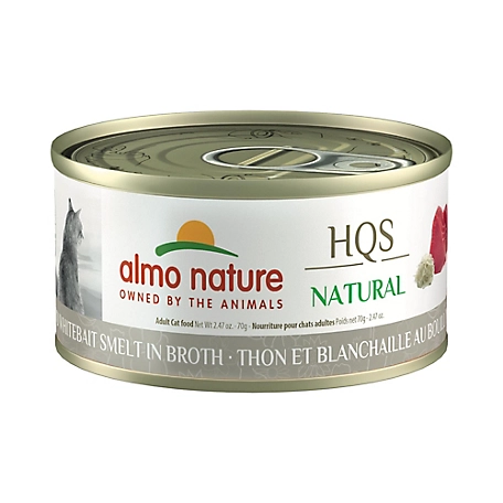 Almo Nature HQS Natural Cat 24 Pack: Tuna & Whitebait Smelt In Broth