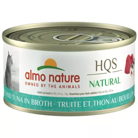 Almo Nature HQS Natural Cat 24 Pack: Trout and tuna in broth Wet Cat Food