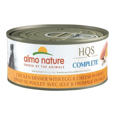 Almo Nature HQS Complete Dog 12 Pack: Chicken Dinner with Egg & Cheese In Gravy