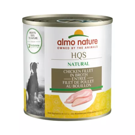 Almo Nature HQS Natural Dog 12 Pack: Chicken fillet as broth starter Wet Dog Food