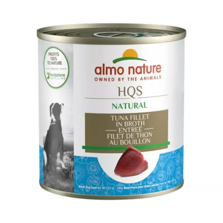 Almo Nature HQS Natural Dog 12 Pack: Tuna fillet as broth starter Wet Dog Food